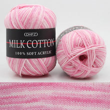 Load image into Gallery viewer, Milk Soft Muiticolor Baby Cotton Wool Yarn Double Knitting Yarn Crochet DIY Craft Knit Sweater Scarf Hat Hand Knitted Yarn