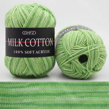Load image into Gallery viewer, Milk Soft Muiticolor Baby Cotton Wool Yarn Double Knitting Yarn Crochet DIY Craft Knit Sweater Scarf Hat Hand Knitted Yarn