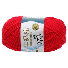Load image into Gallery viewer, Milk Soft Muiticolor Baby Cotton Wool Yarn Double Knitting Yarn Crochet DIY Craft Knit Sweater Scarf Hat Hand Knitted Yarn