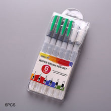 Load image into Gallery viewer, Nylon Hair Pilot Water Brush Painting Pen 1 Set 6 Pcs Refillable Water Brushes Art Supplies Plastic Handle Ink Pens