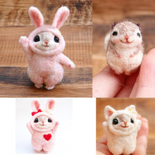 Load image into Gallery viewer, 2019 Creative Popular Cute Pets Mouse Rabbit Squirrel Wool Felting Toy Doll Wool Felt Poked Kitting DIY Package Non-Finished