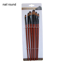 Load image into Gallery viewer, Art Model Paint Nylon Hair Acrylic Oil Watercolour Drawing Art Supplies Brown 6 Pcs Painting Craft Artist Paint Brushes Set
