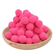 Load image into Gallery viewer, 100Pcs 15/20/25mm Fluffy Soft Pompom Balls Handmade Kids Toys Wedding Decoration DIY Pom Poms Felt Ball Sewing Craft Supplies