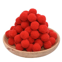 Load image into Gallery viewer, 100Pcs 15/20/25mm Fluffy Soft Pompom Balls Handmade Kids Toys Wedding Decoration DIY Pom Poms Felt Ball Sewing Craft Supplies