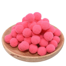 Load image into Gallery viewer, 100Pcs 15/20/25mm Fluffy Soft Pompom Balls Handmade Kids Toys Wedding Decoration DIY Pom Poms Felt Ball Sewing Craft Supplies