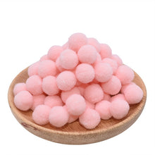 Load image into Gallery viewer, 100Pcs 15/20/25mm Fluffy Soft Pompom Balls Handmade Kids Toys Wedding Decoration DIY Pom Poms Felt Ball Sewing Craft Supplies