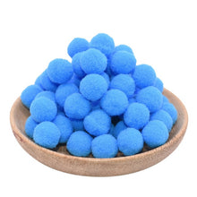 Load image into Gallery viewer, 100Pcs 15/20/25mm Fluffy Soft Pompom Balls Handmade Kids Toys Wedding Decoration DIY Pom Poms Felt Ball Sewing Craft Supplies