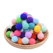 Load image into Gallery viewer, 100Pcs 15/20/25mm Fluffy Soft Pompom Balls Handmade Kids Toys Wedding Decoration DIY Pom Poms Felt Ball Sewing Craft Supplies
